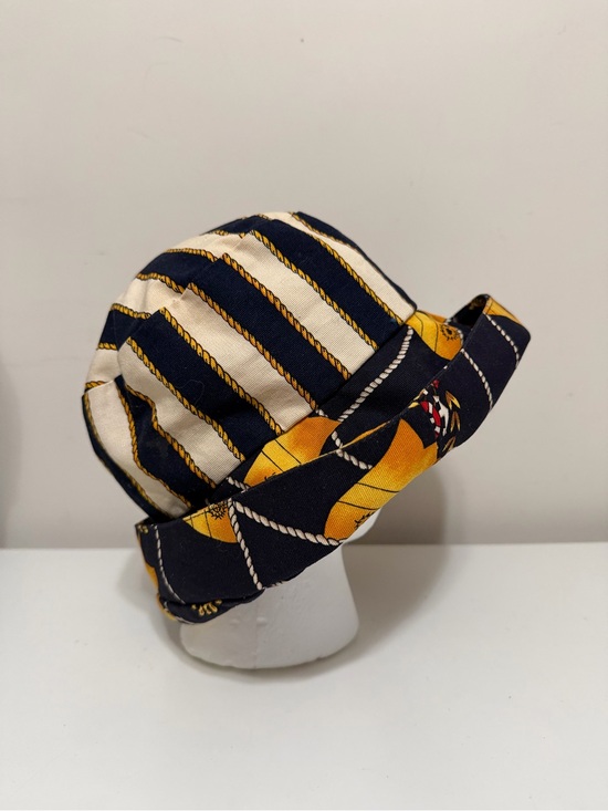 Deborah Rhodes Collection Nautical Bucket Hat Navy White Rope Stripe Sailor main image 6